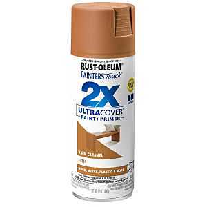 Rust-Oleum Painter's Touch 2X Ultra Cover 334083 Spray Paint, Satin, Warm Caramel, 12 oz, Aerosol Can
