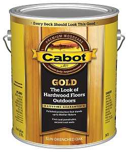 Cabot 140.0003470.007 Wood Conditioning Stain, Gold Satin, Liquid, Sun Drenched Oak, 1 gal, Can, Pack of 4