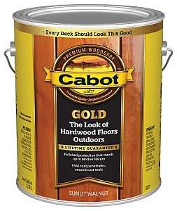 Cabot 140.0003471.007 Wood Conditioning Stain, Gold Satin, Liquid, Sun Lit Walnut, 1 gal, Can, Pack of 4