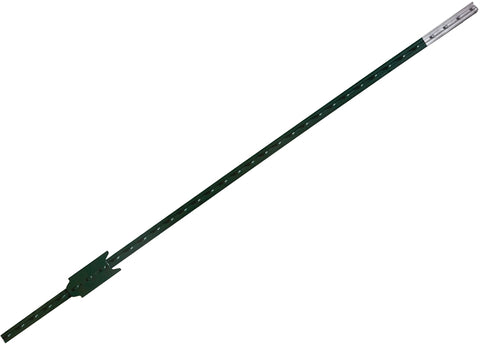 CMC 30052759 T-Post, 10 ft H, Steel, Green/Silver, Pack of 5