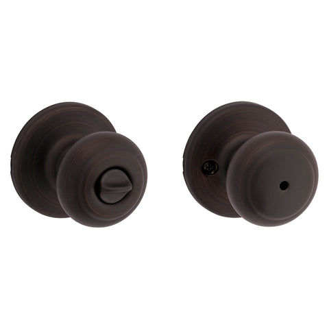 Kwikset 300CV 11P CP Privacy Lockset, Knob Handle, Venetian Bronze