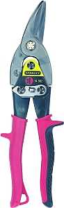 STANLEY FMHT73755/14-562 Aviation Snip, 12 in OAL, 1-9/5 in L Cut, Left Cut, Steel Blade, Cushion-Grip Handle
