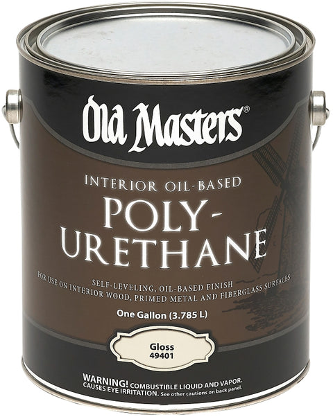 Old Masters 49401 Polyurethane, Gloss, Liquid, Clear, 1 gal, Can, Pack of 2