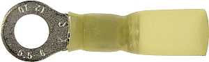 Calterm 65724 Ring Terminal, 12 to 10 AWG Wire, Copper Contact, Yellow