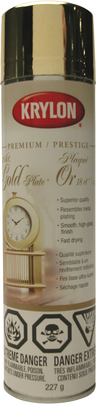 Krylon 41000 Metallic Spray Paint, Gold, 8 oz, Can, Pack of 6