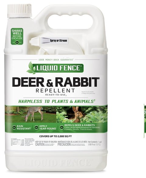 Liquid Fence HG-70109 Deer and Rabbit Repellent, Ready-to-Spray, 2000 sq-ft Coverage