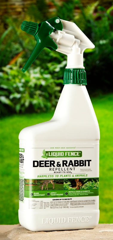 Liquid Fence HG-71126 Deer and Rabbit Repellent, Ready-to-Spray, 500 sq-ft Coverage