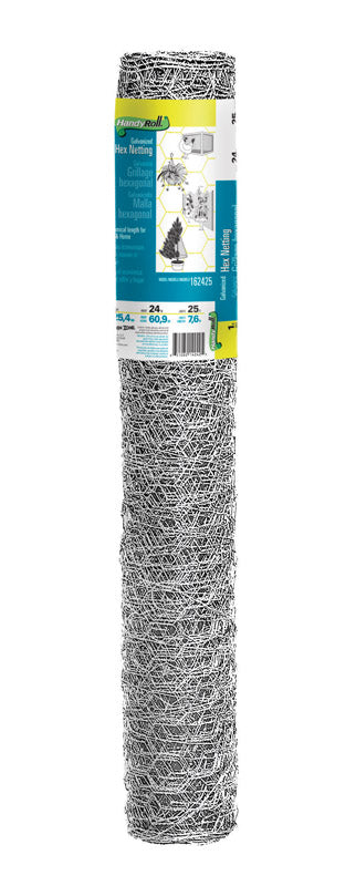 Garden Zone Poultry Netting 24 in. H x 25 ft. L 20 Ga. Silver