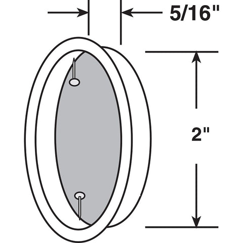 Prime-Line N 6698 Door Pull, 5/16 in D, Steel, Brass