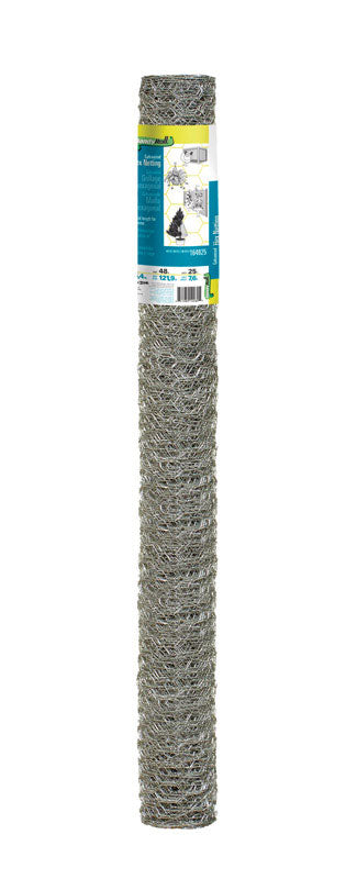 Garden Zone Poultry Netting 48 in. H x 25 ft. L 20 Ga. Silver – Shell ...