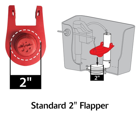 Korky 100BP Toilet Flapper, Rubber, Red