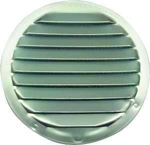 Maurice Franklin RL-100 4 Mini Louver with Insect Screen, 4-5/8 in W, Round, Aluminum, Mill
