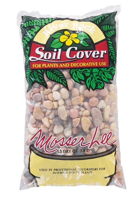 Mosser Lee Multicolored Soil Cover River Rock 1.5 quart, dry