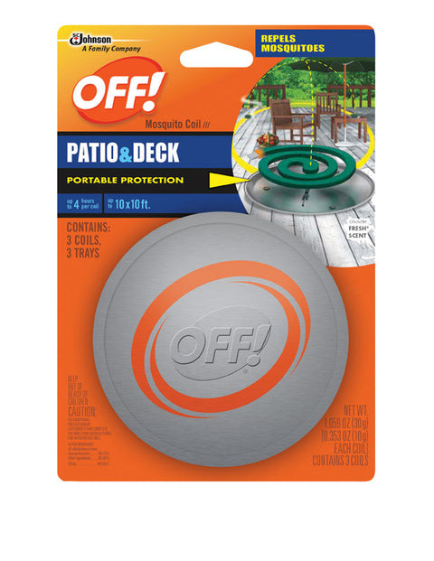 OFF! Mosquito Coil D-Trans Allethrin Coils 2.1 oz.