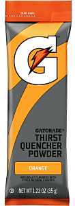 Gatorade 04701 Thirst Quencher Sports Drink Mix, Water, Powder, Orange, 1.23 oz Packet, Pack of 8