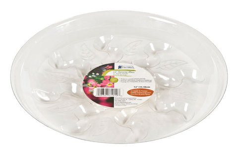Gardener's Blue Ribbon Clear Plastic Plant Saucer 1 in. H x 12 in. W