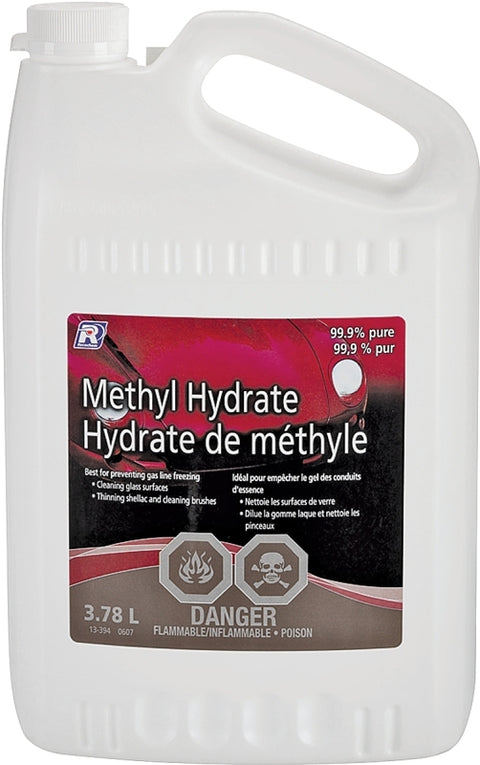 Recochem 13-394 Methyl Hydrate Thinner, Clear, 3.78 L, Liquid, Pungent, Pack of 4