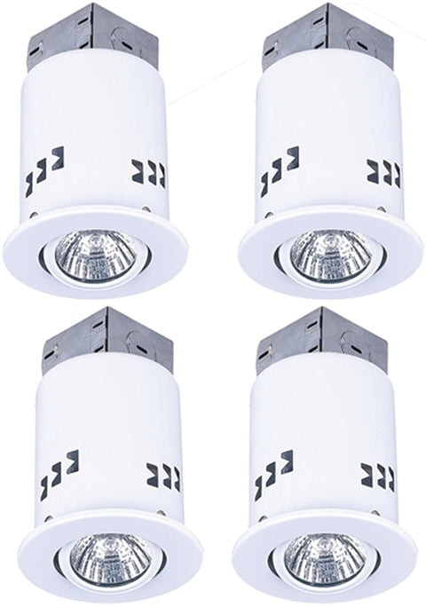 Canarm RN3DC1WH-4 Recessed Light Kit, 50 W, 4-Lamp, Pack of 4