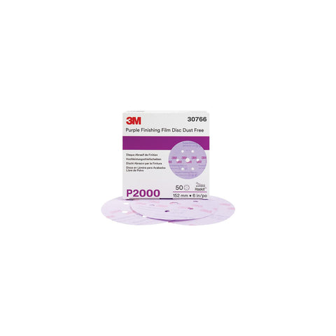 Hookit Purple Dust-Free Finishing Film Discs, 50/box