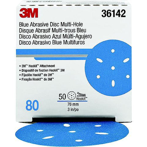 3M Blue Abrasivie Hookit Disc, 5″, 50/box