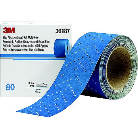 3M Blue Abrasive Hookit Sheet Roll, 2-3/4″ x 13 Yards