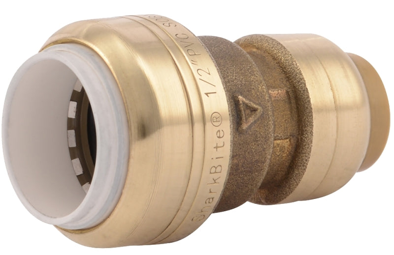 SharkBite UIP4008A Transition Pipe Coupling, 1/2 in, Brass, SCH 40