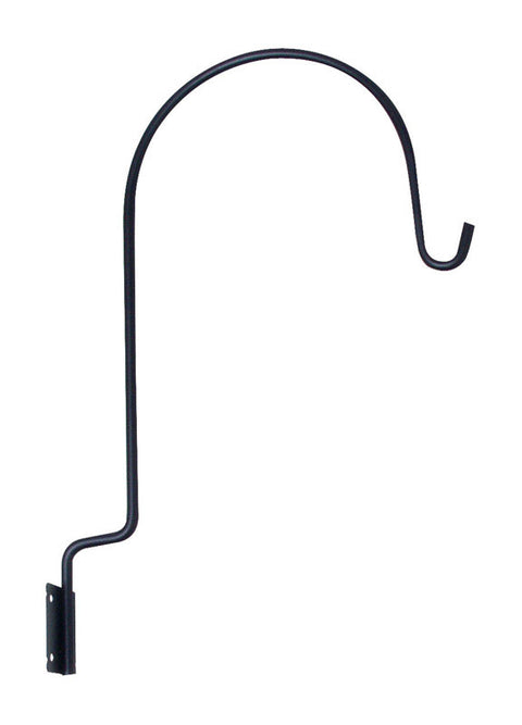 Panacea Black Steel Crook Decks or Balconies Plant Hook 12 in. H