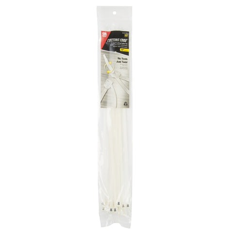 Gardner Bender 45-314SC Cable Tie, 4 in Max Bundle Dia, Double-Lock Locking, Nylon, Natural