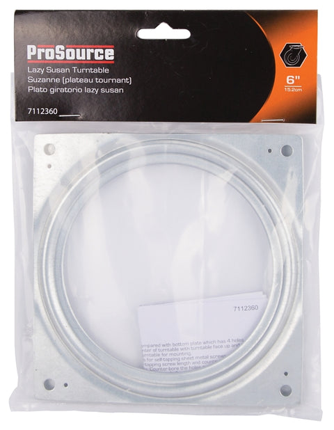 ProSource JC-L02-PS Lazy Susan Turntable, 500 lb, Steel Shelf, Silver, Zinc
