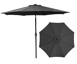 Seasonal Trends 62104 Crank Umbrella, 92.9 in H, 107.9 in W Canopy, 107.9 in L Canopy, Round Canopy, Steel Frame