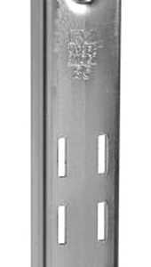 Knape & Vogt 85 ANO 60 Shelf Standard, 680 lb, 16 ga Thick Material, 1-1/4 in W, 60 in H, Steel, Anochrome