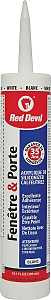 Red Devil 0111CA Siliconized Acrylic Caulk, White, 10.1 oz Cartridge