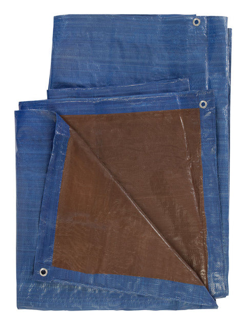 Ace Blue/Brown Medium Duty Tarp 40 ft. W x 60 ft. L