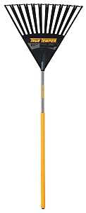 True Temper 2914912 Leaf Rake, Poly Tine, 15-Tine, Hardwood Handle, 48 in L Handle