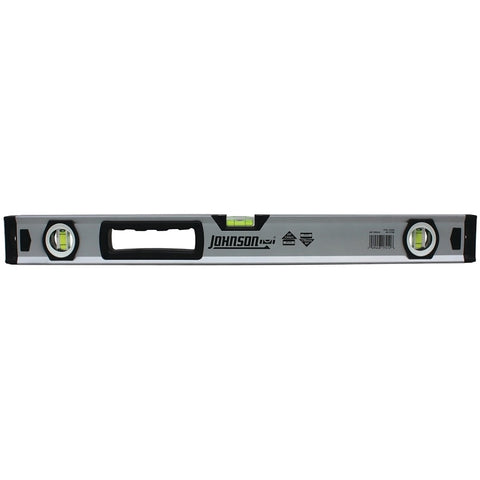 Johnson 1741-2400 Box Level, 24 in L, 3-Vial, Non-Magnetic, Aluminum, Yellow, Pack of 2