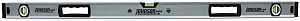 Johnson 1741-4800 Box Level, 48 in L, 3-Vial, Non-Magnetic, Aluminum, Yellow