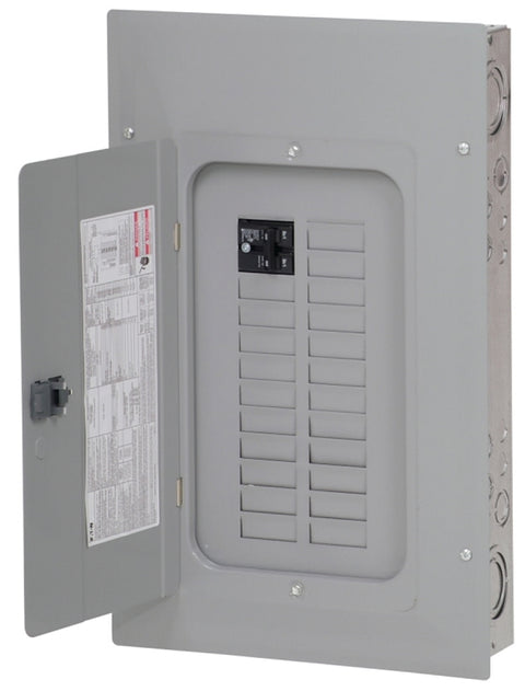 Eaton BRP20L125G Load Center, 125 A, 1-Pole, 20-Space, 40-Circuit, Main Lug, NEMA 1 Enclosure, Plug