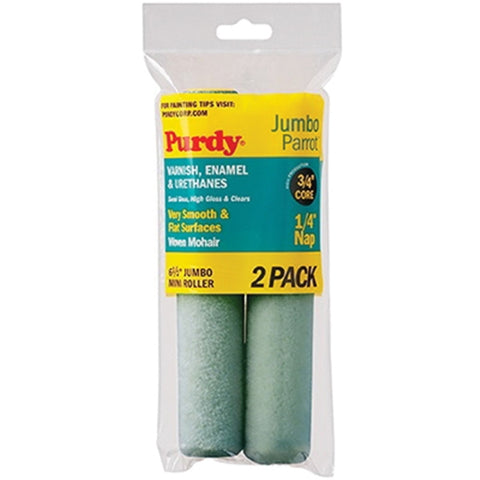 Purdy Parrot Woven Mohair Paint Roller Cover 1/4 in. L x 6-1/2 in. W 2 pk