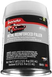Bondo 90451 Reinforced Filler, 0.7 pt Can, Putty, Pungent Metallic