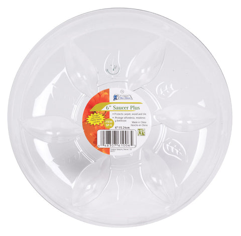Gardener's Blue Ribbon Clear Plastic Plant Saucer 1 in. H x 6 in. W
