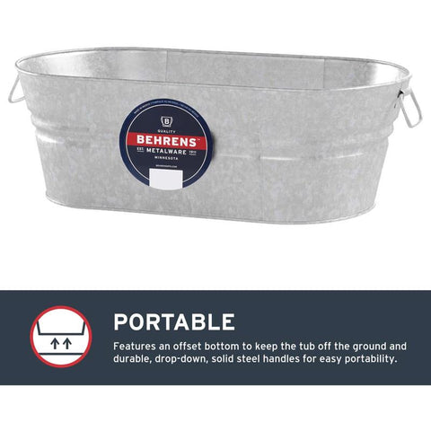 Behrens 10.5 gal Steel Tub Oval