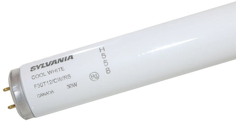 Sylvania 23493 Fluorescent Bulb, 30 W, T12 Lamp, Medium Lamp Base, 1870 Lumens, 4200 K Color Temp, Cool White Light, Pack of 6