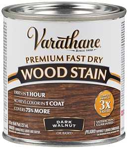Varathane 262025 Wood Stain, Dark Walnut, Liquid, 0.5 pt, Can