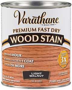Varathane 262015 Wood Stain, Light Walnut, Liquid, 1 qt, Can