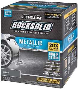 Rust-Oleum 299743 Floor Coating Kit, High-Gloss, Gunmetal, Liquid, 70 oz