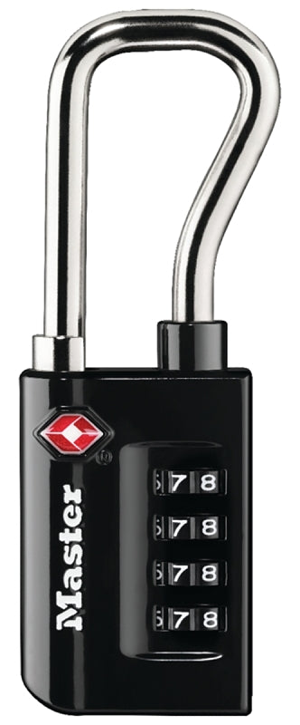 Master Lock 4696D Luggage Lock, 1/4 in Dia Shackle, 1-7/8 in H Shackle ...