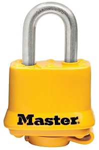 Master Lock 315SSKADHC Padlock, Keyed Alike Key, 9/32 in Dia Shackle, 3/4 in H Shackle, Stainless Steel Shackle