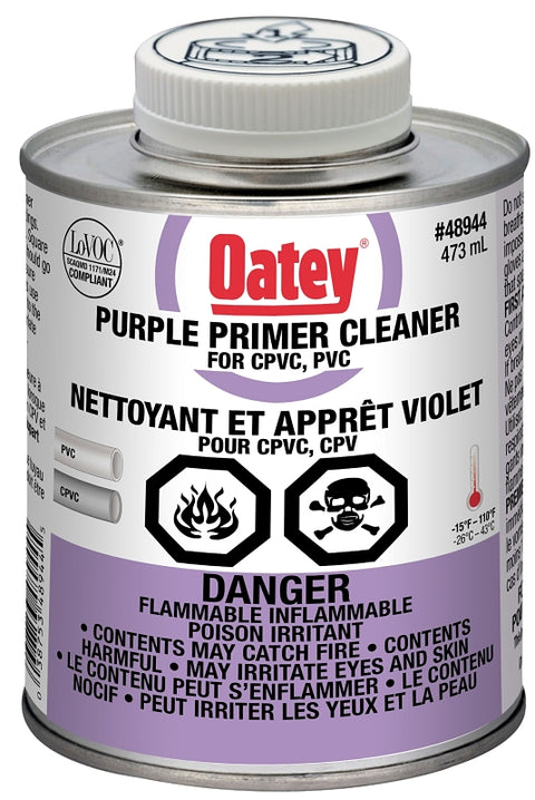 Oatey 48944/31491 Primer/Cleaner, Liquid, Purple, 473 mL
