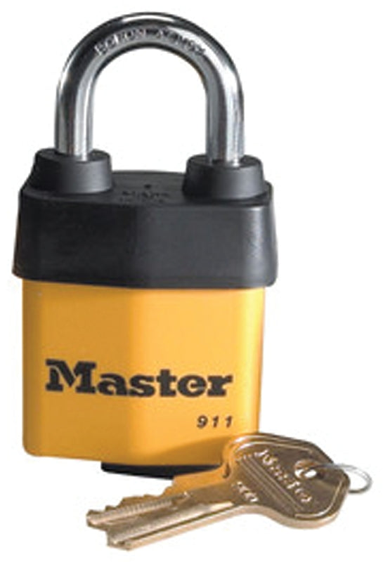 Master Lock 911DPF Padlock, Keyed Different Key, 5/16 in Dia Shackle ...
