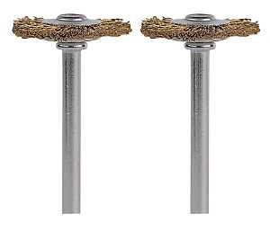 Dremel 535-02 Brush, 3/4 in Dia, 1/8 in Arbor/Shank, Brass Bristle